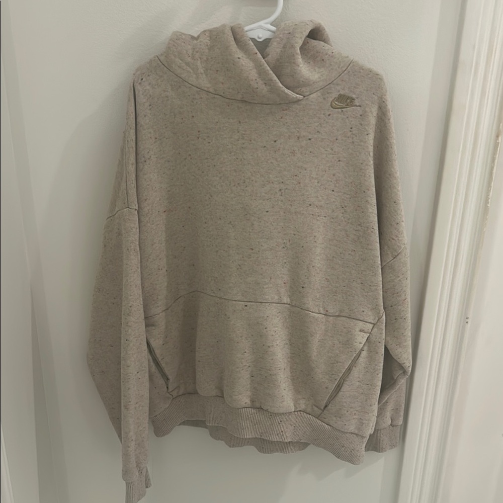 Kids Nike Beige Speckled Hoodie